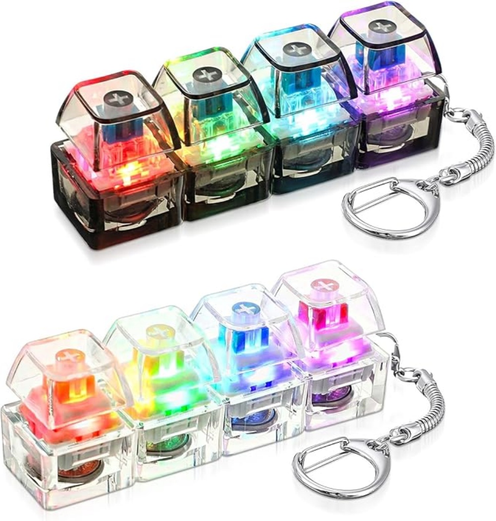 Office Tech Accessories - 1PC 라이트 업 키보드 키체인 스트레스