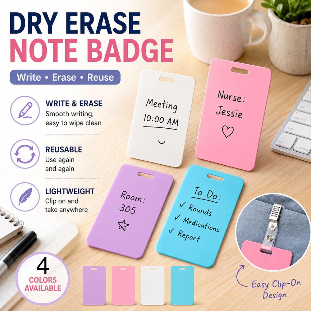 휴대용 드라이 지우기 노트 배지 카드 재사용 가능한 미 - Office Tech Accessories 리뷰 및 가격