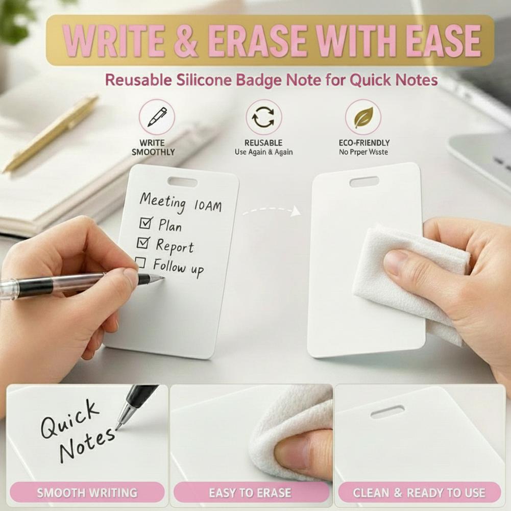 휴대용 드라이 지우기 노트 배지 카드 재사용 가능한 미 - Office Tech Accessories 리뷰 및 가격