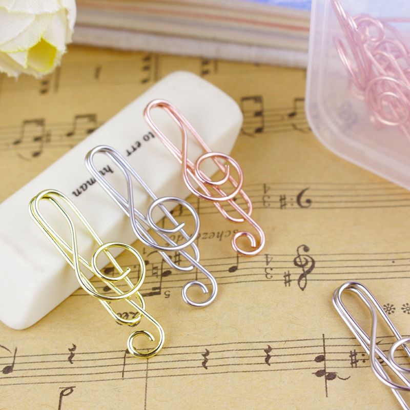10 개/상자 음악 참고 모양의 종이 클립 사무실 편지 - Office Tech Accessories 리뷰 및 가격